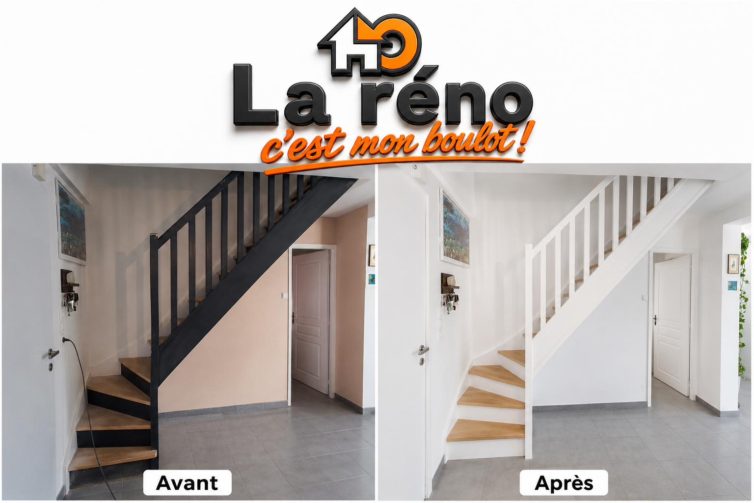 Peinture escalier à  Langeais 