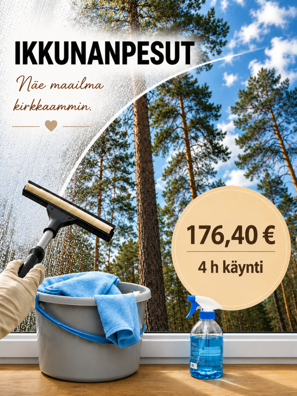 Ikkunanpesu 4h