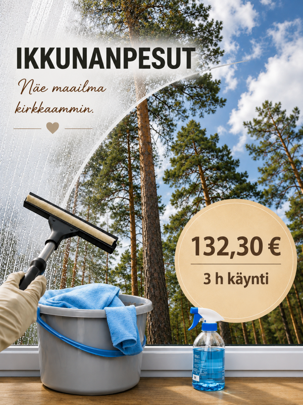 Ikkunanpesu 3h