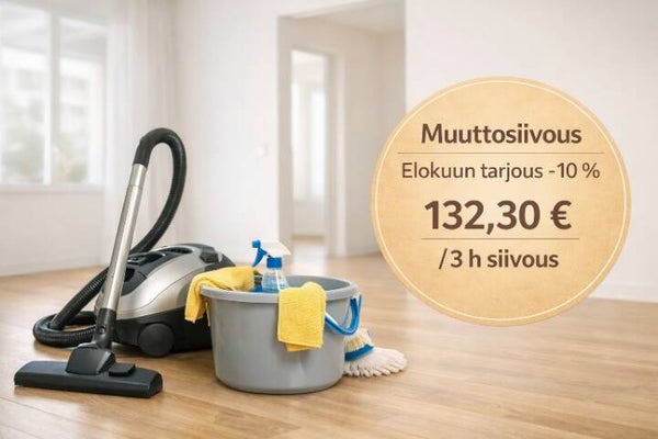 Muuttosiivous 3h
