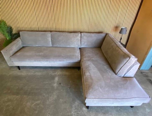 WOOOD RIBSTOF HOEKBANK