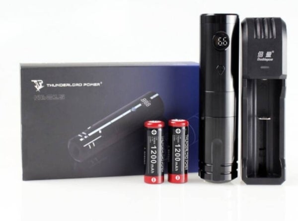 Pen machine noir avec 2 piles rechargeables