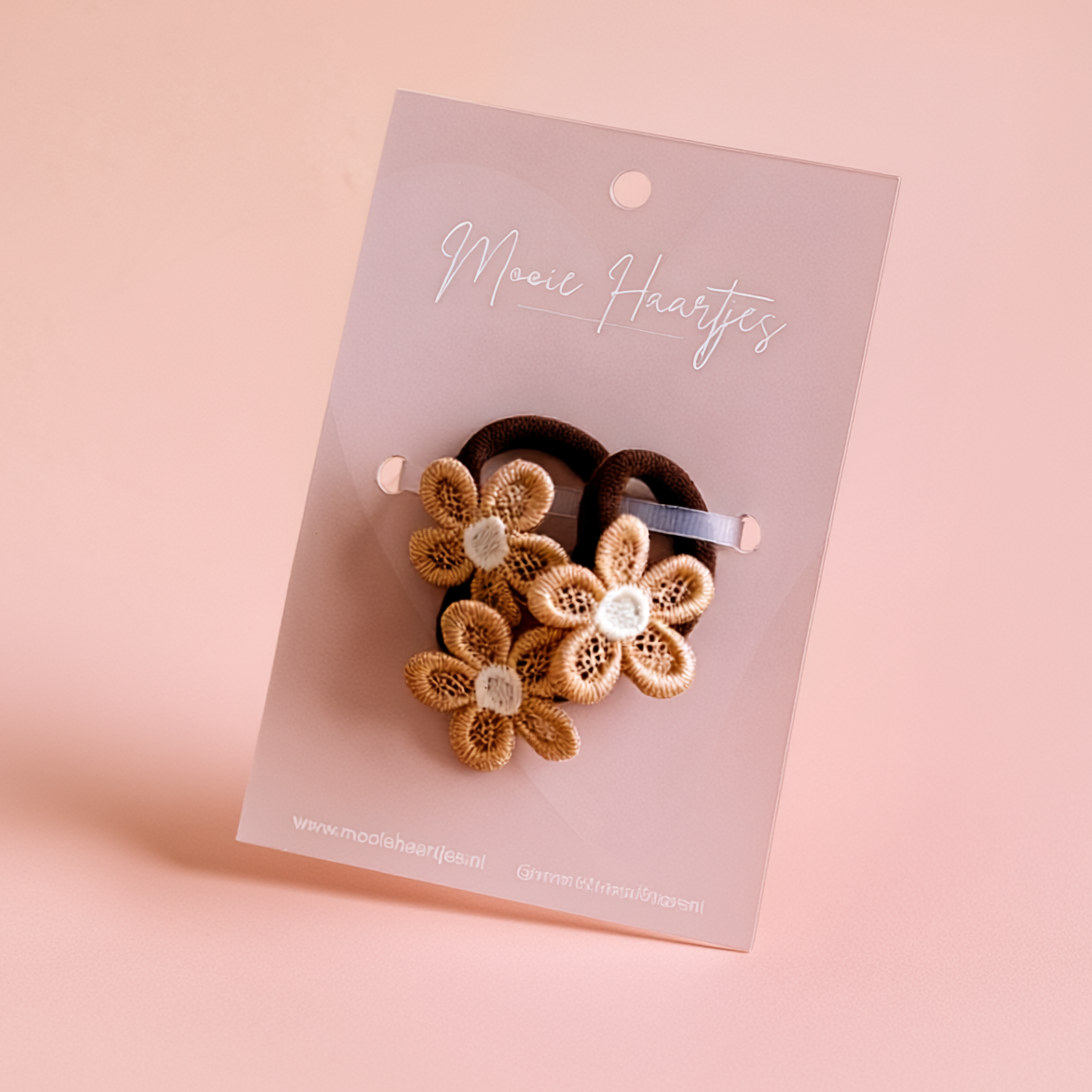Kleine elastiekjes | Bloem bruin