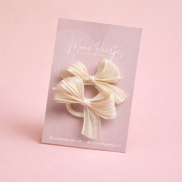 Kleine elastiekjes | strik beige