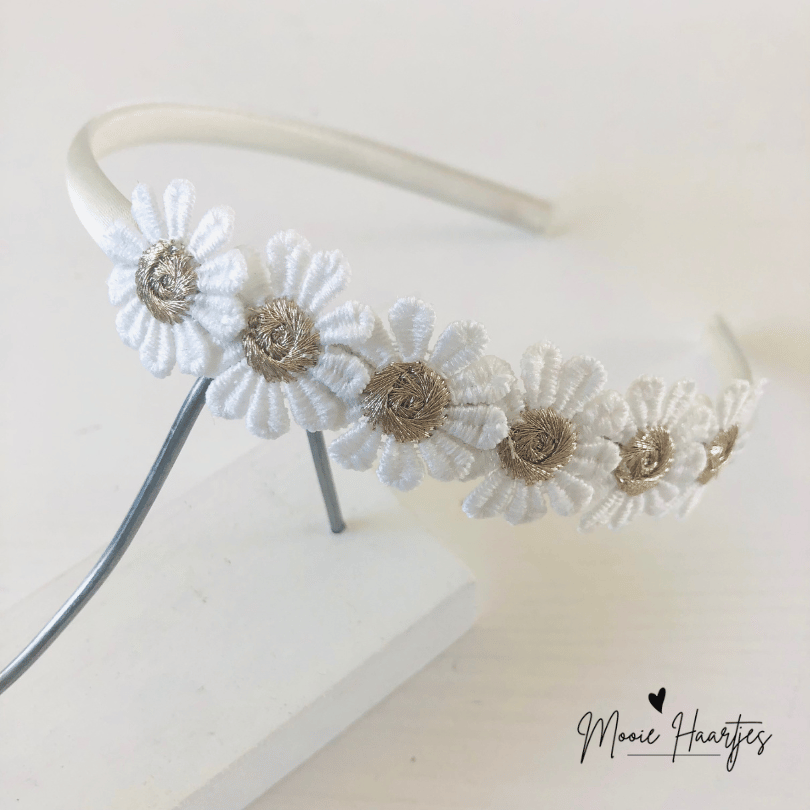 Haarband | Cinderella | wit goud