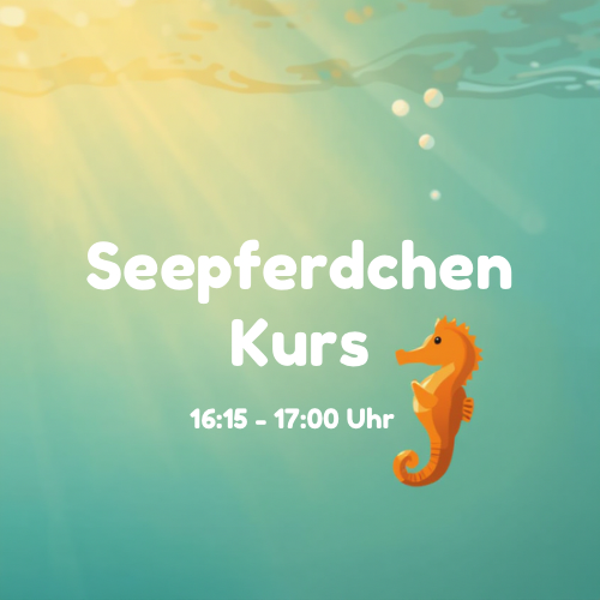 Seepferdchen - Kurs (Voraussetzung, dass man bereits an einem Schwimmkurs teilgenommen hat)