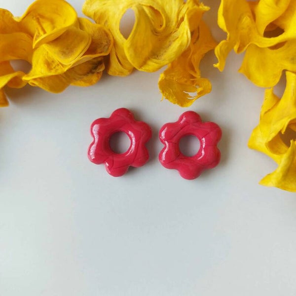 Bloemen - Rood met patroon