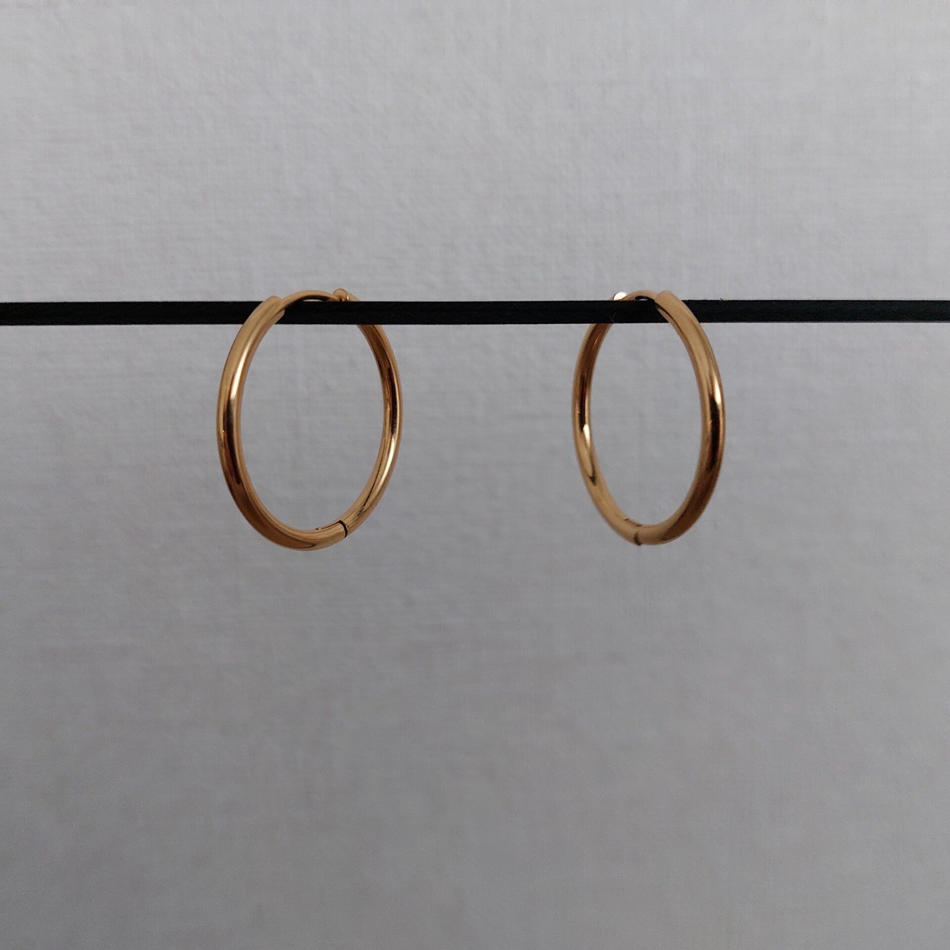 Oorbellen - Gouden ringen (2.5cm, dun)