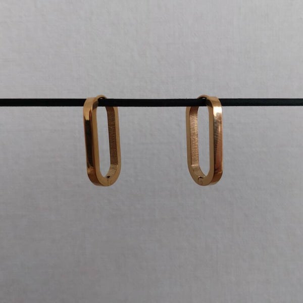 Oorbellen - Gouden ovale ringen