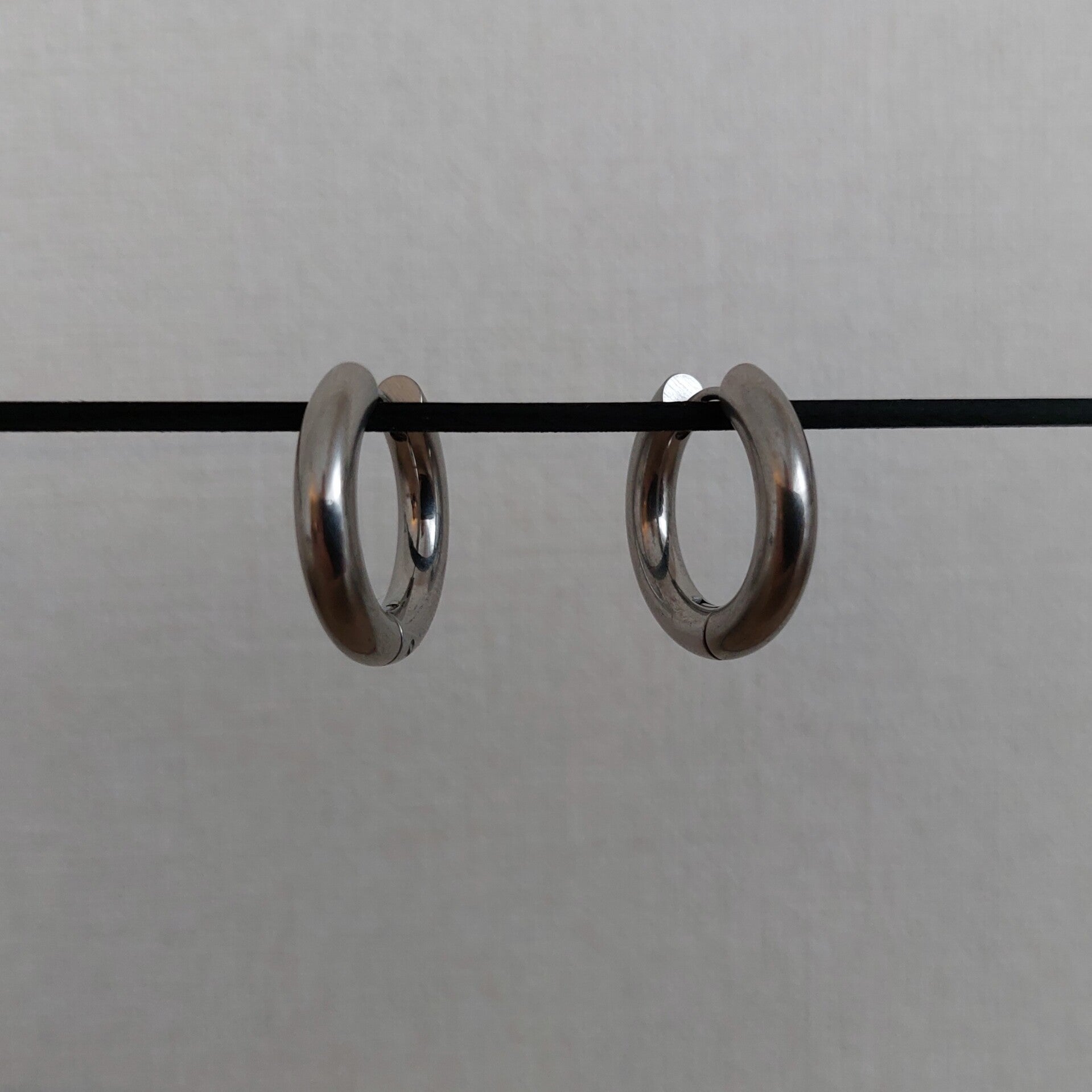 Oorbellen - Zilveren ringen (2.5cm, dik)