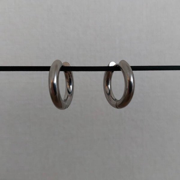 Oorbellen - Zilveren ringen (2.5cm, dik)