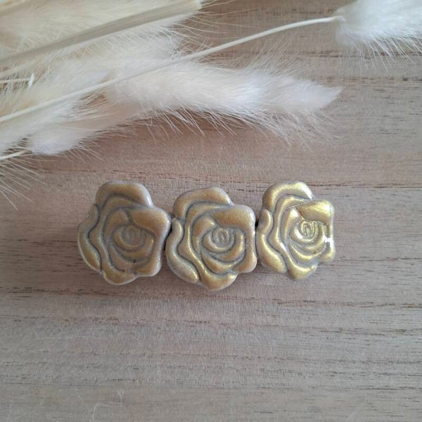 Haarspeld 8 cm - Gouden rozen