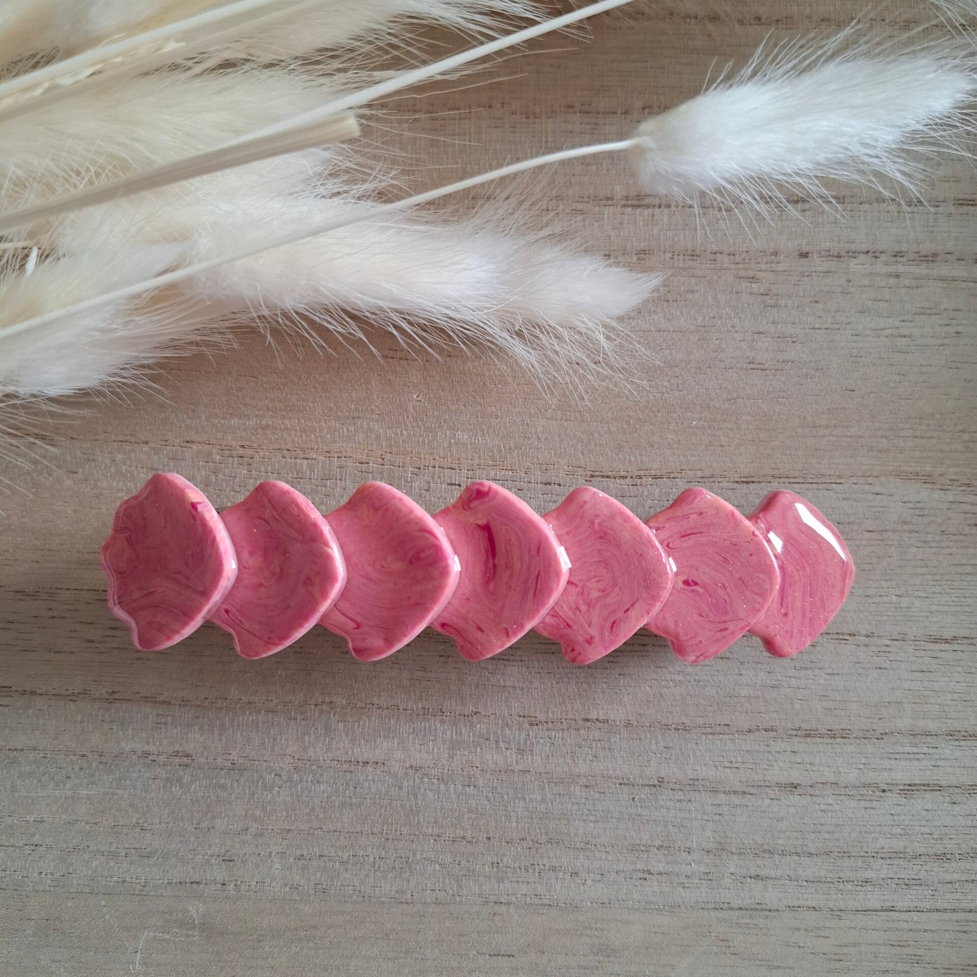 Haarspelden 10cm - Roze bloemblaadjes
