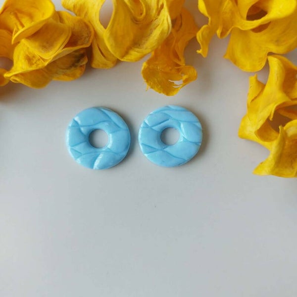 Rondjes - Blauw met patroon