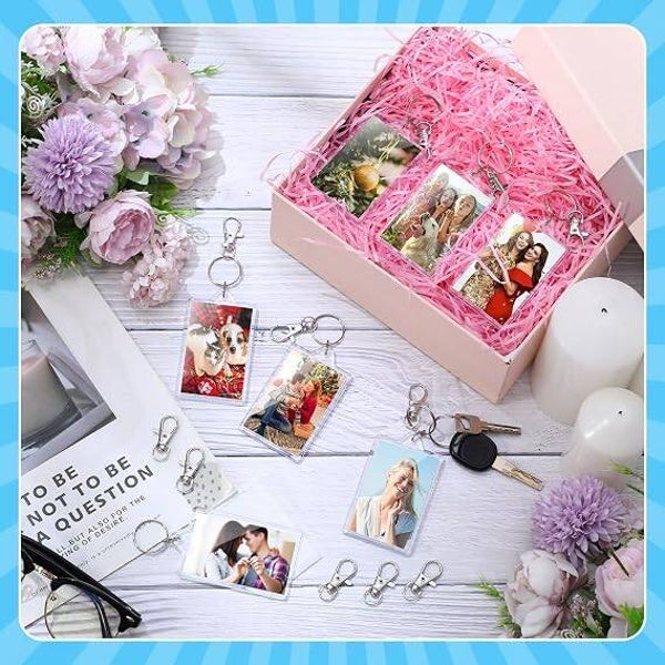 Acrylic Photo Frame Keychain Personalize IT with your school logo or name on one side