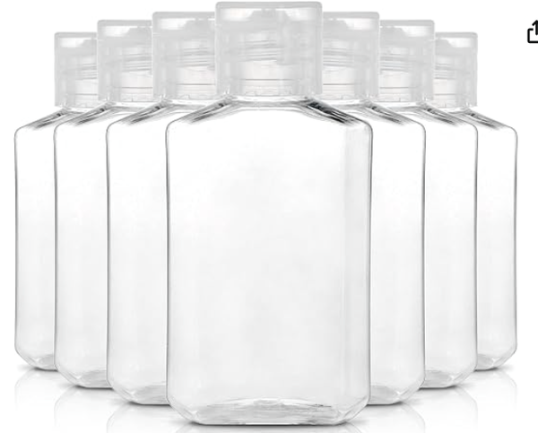 2 Oz Empty Clear Plastic Travel Bottles (Copy)