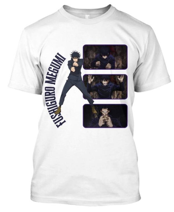 Jujutsu Kaisen Megumi Fushiguro graphic T-shirt (name)