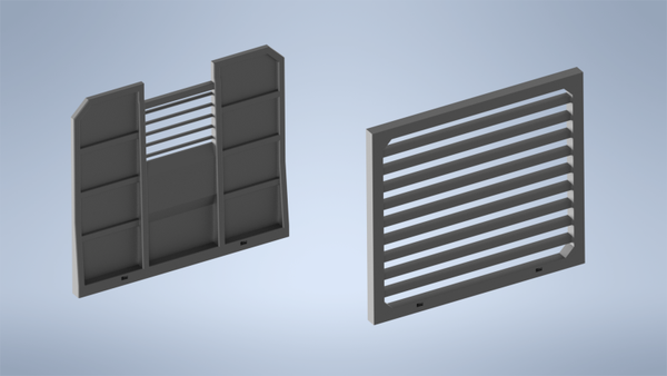 Schutzgitter 1/14 Rungenauflieger Holztransporter 3D Druck SG114-01 ; SG114-02