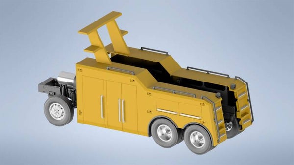 Abschlepper Unterfahrlift Aufbau 1/14 3-Achser Fahrgestell