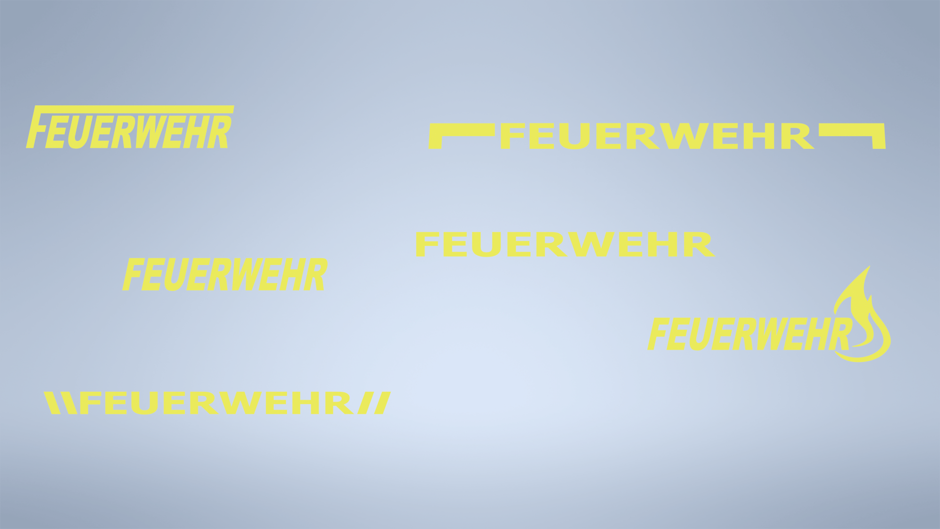 Feuerwehr Schriftzug Reflex Vinyl Aufkleber Decals