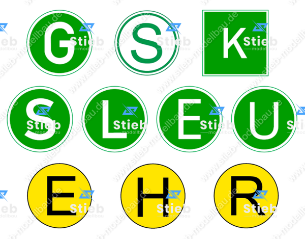 1:32 Hinweisschilder Vinyl Aufkleber Decals