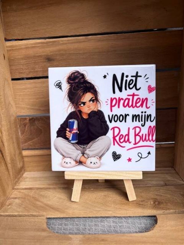 Niet praten voor mijn red bull