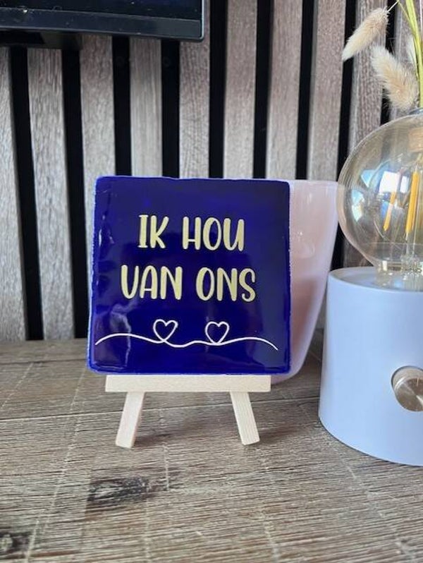 Tegeltje "Ik hou van ons"