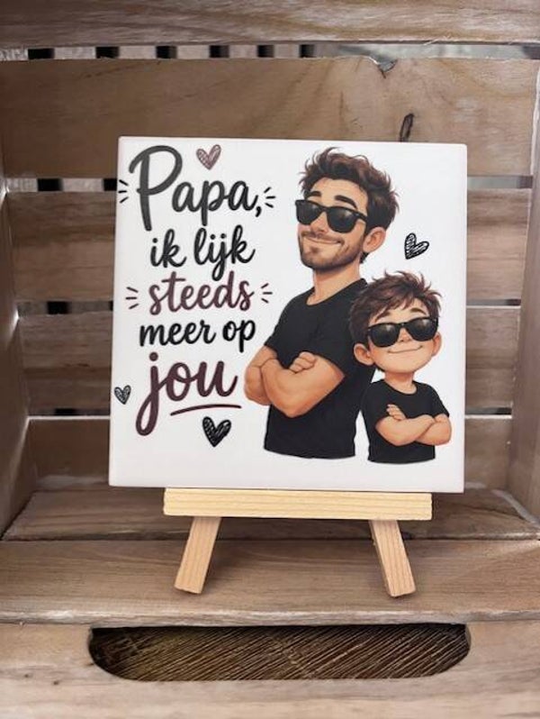 Papa, ik lijk steeds meer op jou