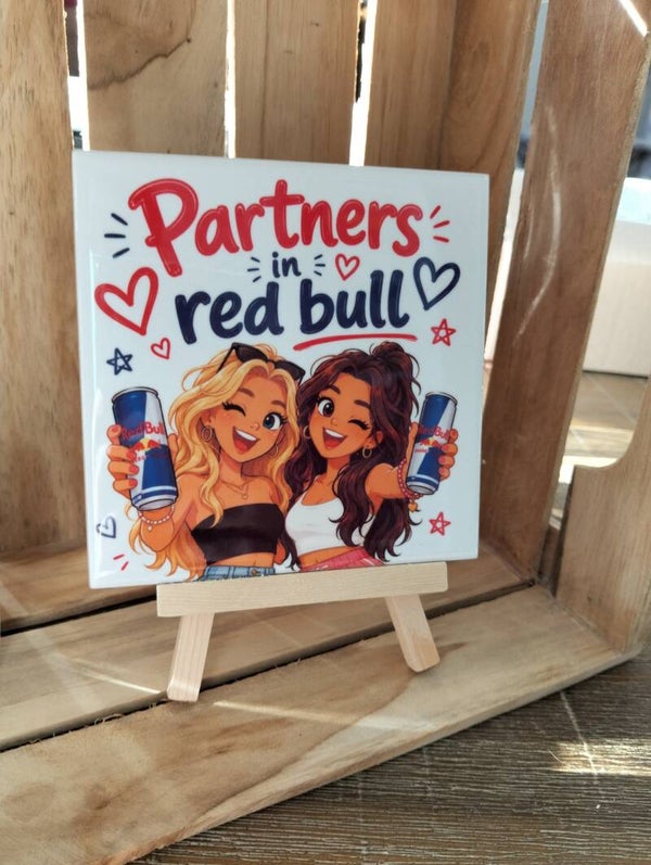Partners in red bull