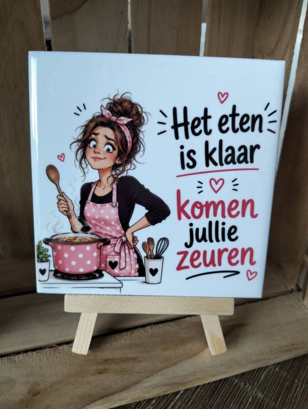 Het eten is klaar, komen jullie zeuren