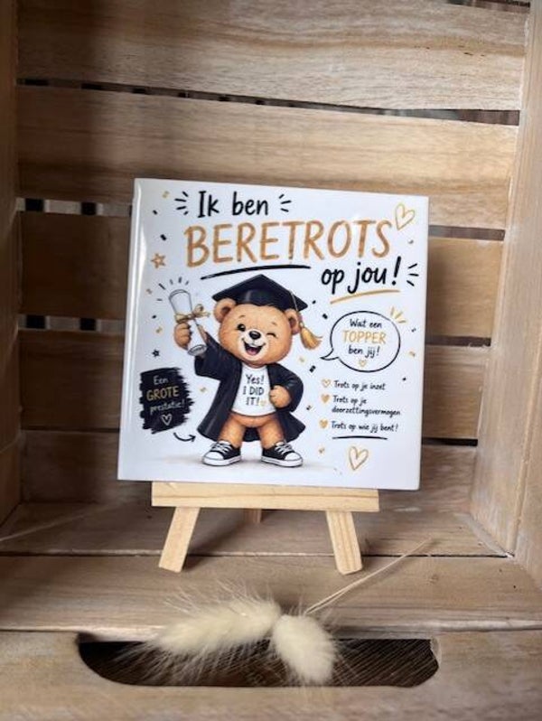Tegel "Ik ben beretrots op jou!"