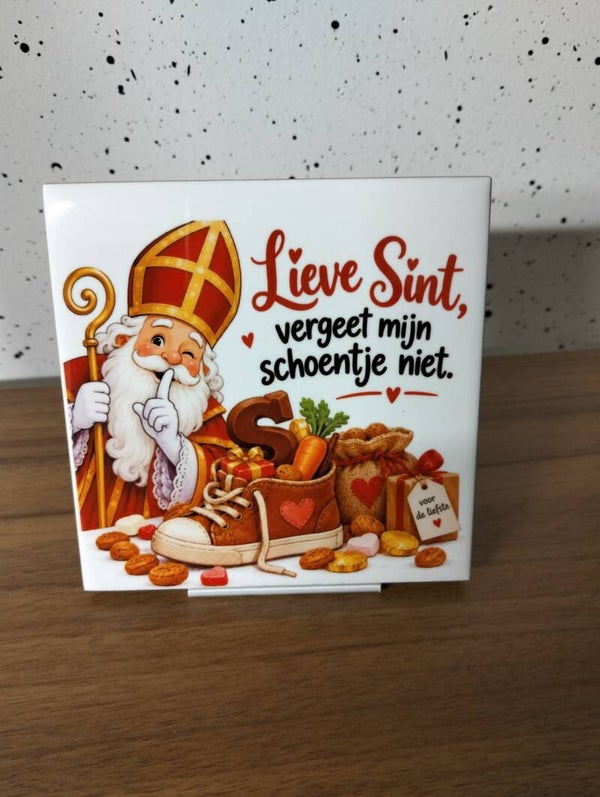 Lieve sint, vergeet mijn schoentje niet