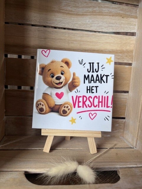 Tegel "Jij maakt het verschil"