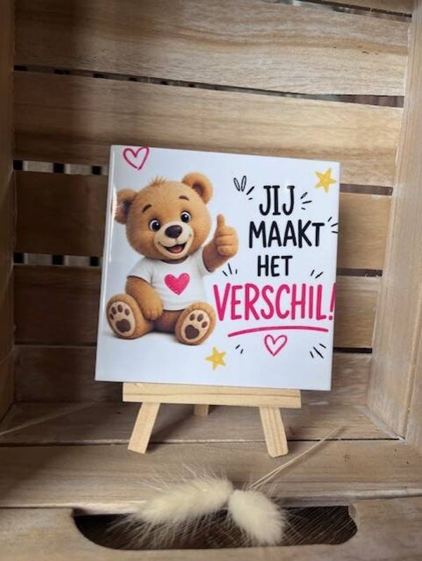 Tegel "Jij maakt het verschil"