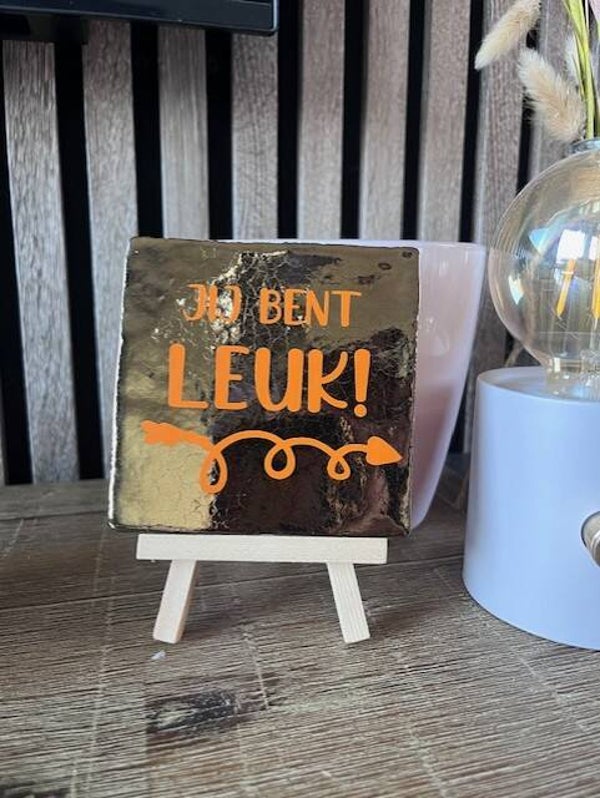 Tegeltje "Jij bent leuk"