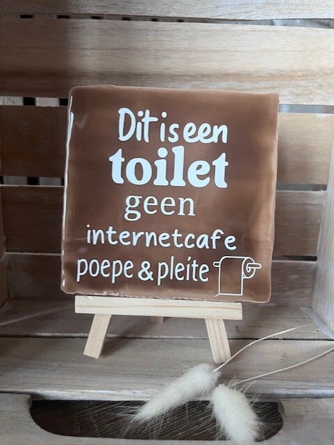 Tegel "Dit is een toilet, geen internetcafe"