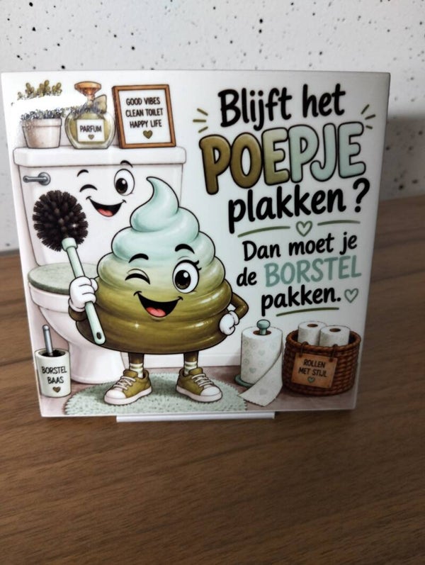 Blijft het poepje plakken groen