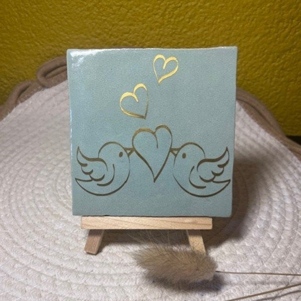 Tegeltje "vogeltjes"