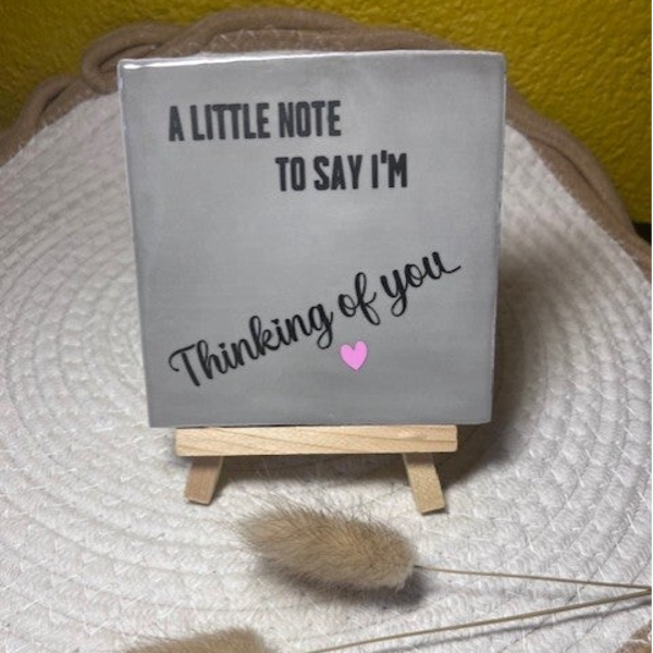 Tegeltje "Thinking of you"