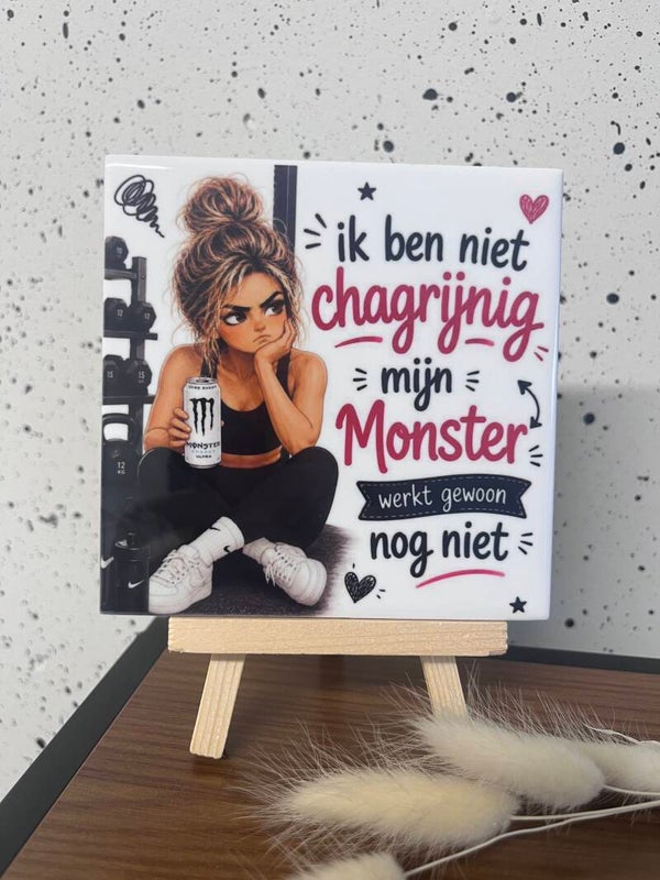 Tegel ‘Mijn monster werkt gewoon nog niet - roze’