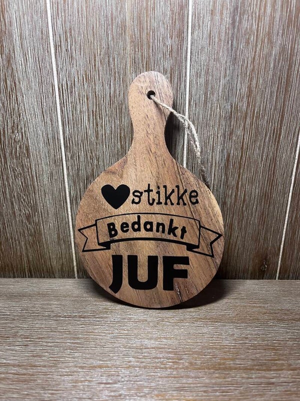 Hartstikke bedankt juf