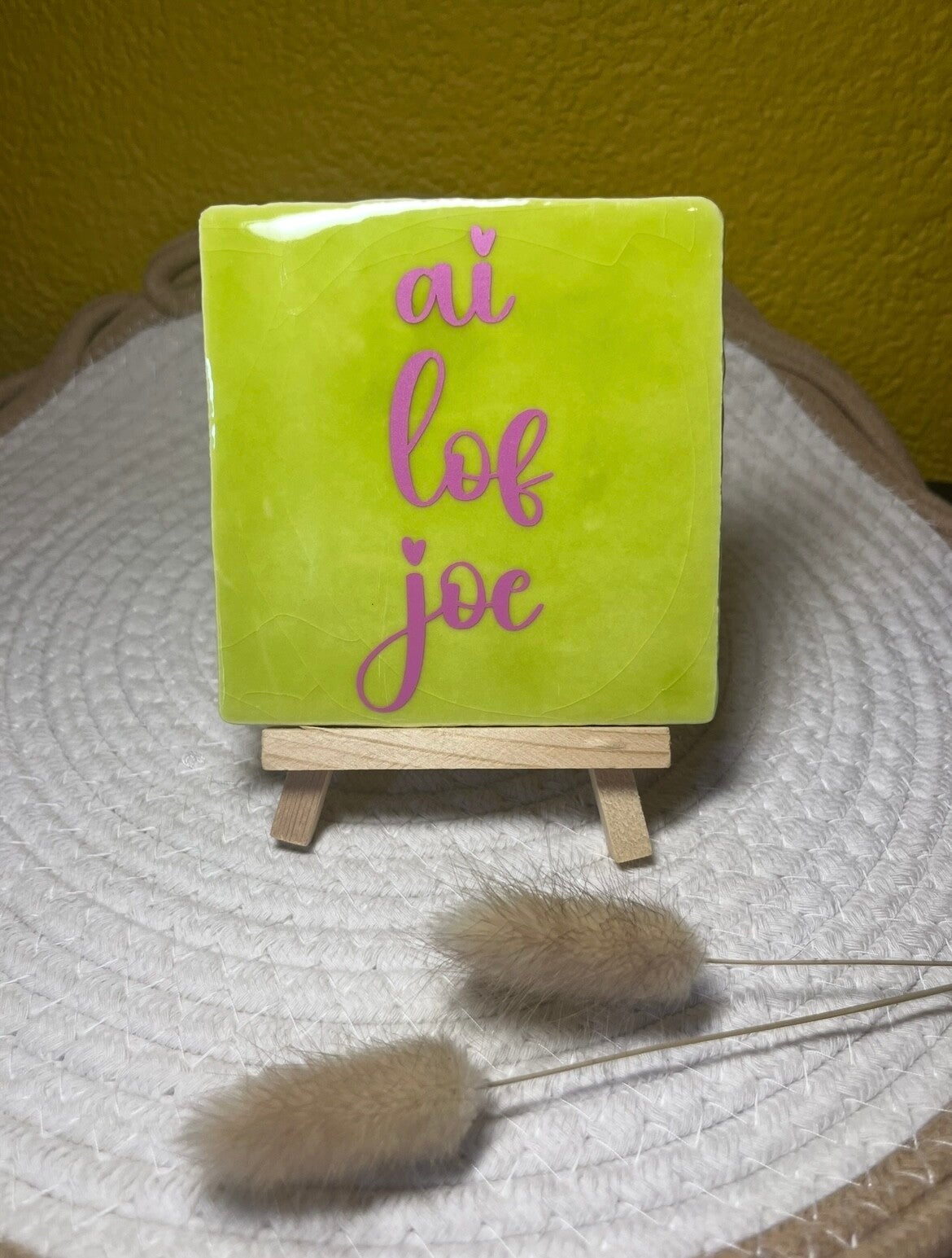 Tegeltje “ai lof joe”