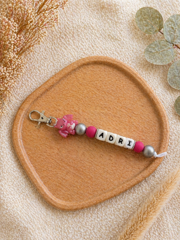 Porte-clé fantaisie avec grandes lettres