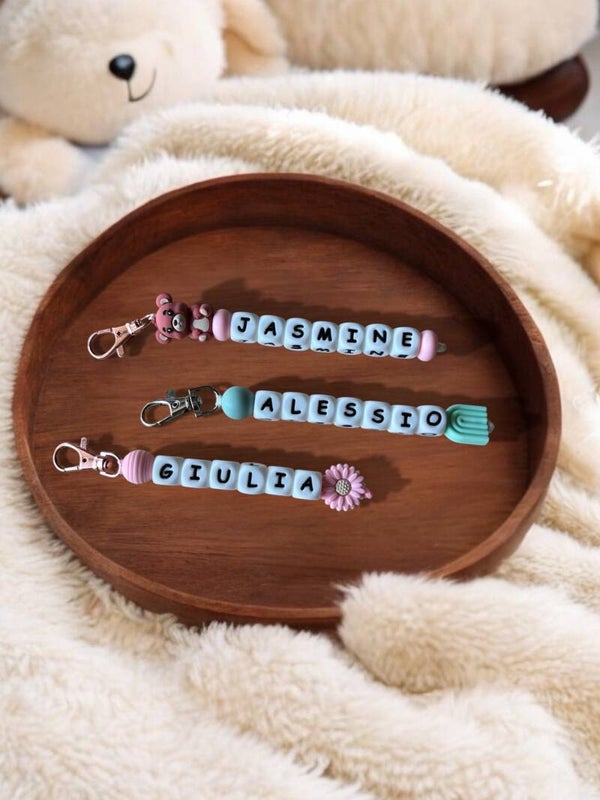 Porte-clé fantaisie avec grandes lettres