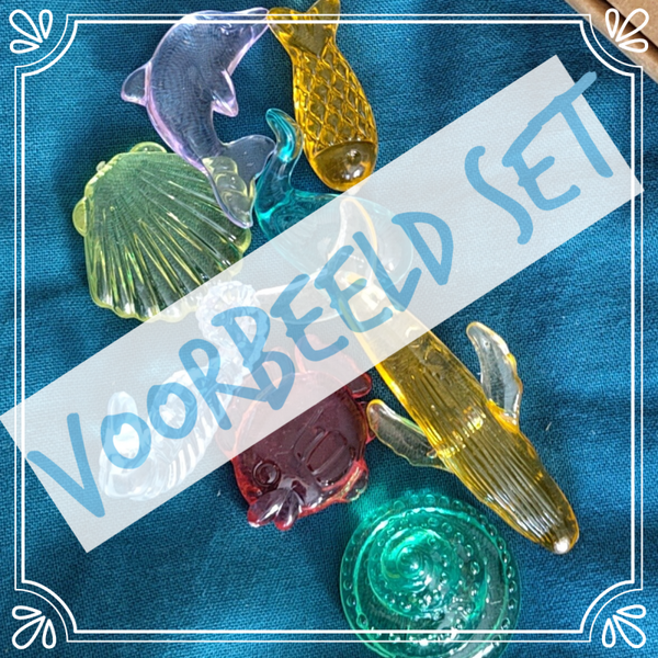 Zee figuren voor watertafel of lichttafel