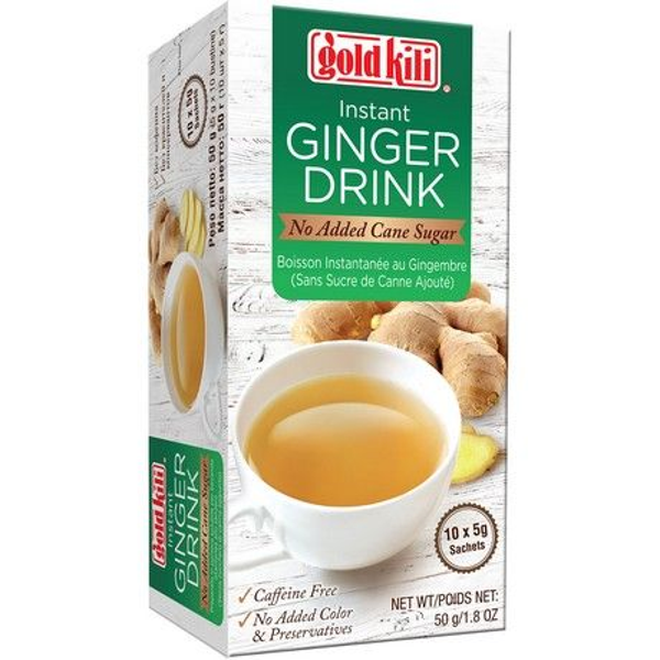 GOLD KILI  Instant Ginger Drink (No Add Sugar) 10 X 5 G