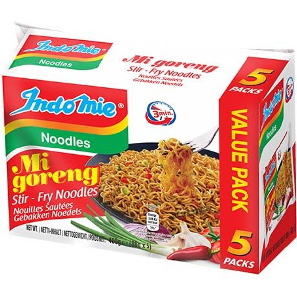 INDOMIE, Instant Noedels Mi Goreng 5-Pack 5 X 80 G