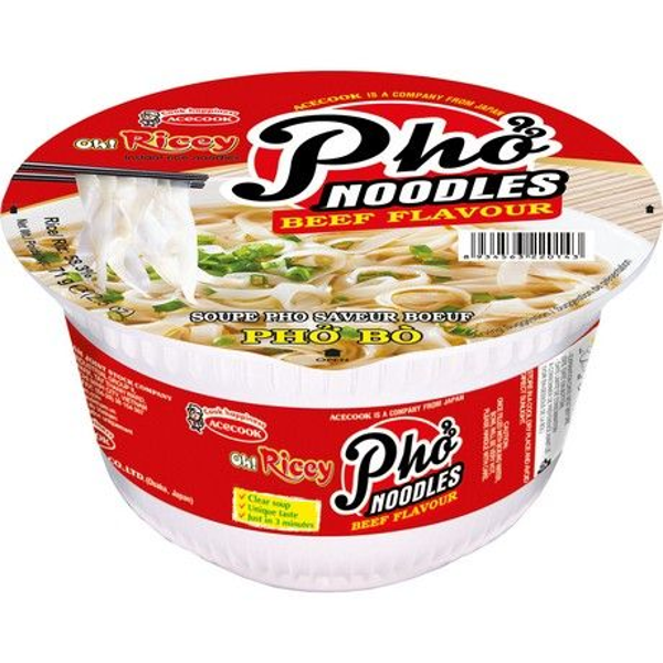 ACECOOK, OR Instant Rijst Noedels Rund Kom, 71g