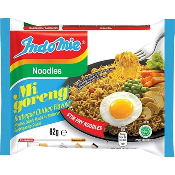 INDOMIE  Inst. Noedels Mi Goreng Barbeque Kip, 82 G