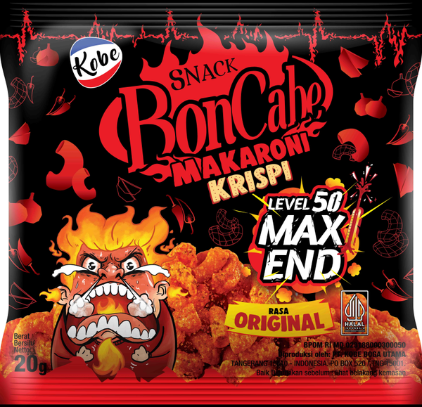 Kobe, Boncabe makaroni snack level 50, 20 g